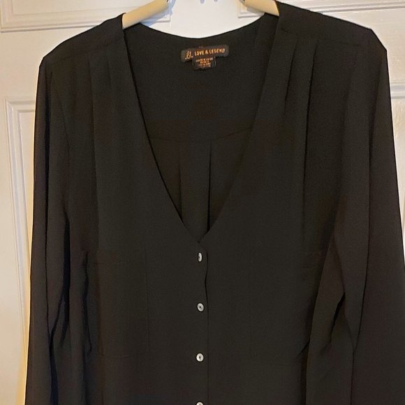 Love & Legend Tops - Love & Legend Black Duster, Size 18